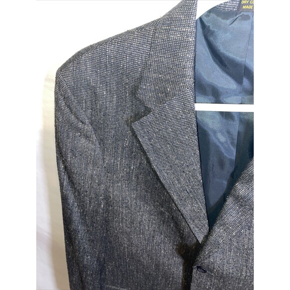 Deansgate Suit Jacket Men’s Size 38R Gray 100% Silk Two Button Formal - Picture 5 of 12